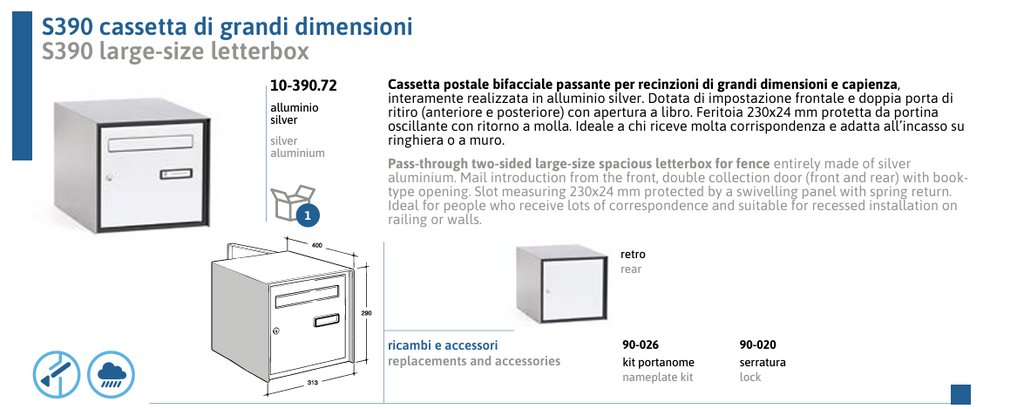 Silmec S390 cassetta di grandi dimensioni