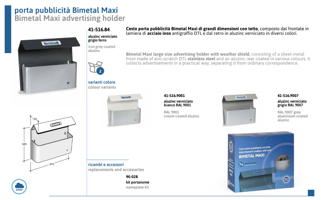 Silmec Porta Pubblicità Bimetal - Bianca