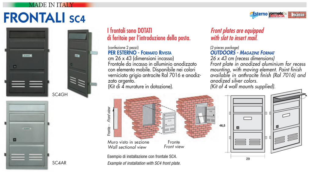 Alubox Frontale SC4