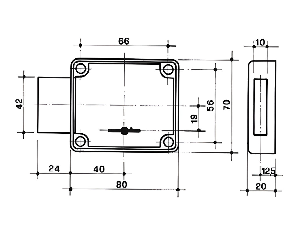 JUWEL 1301 SERRATURA DOPPIA MAPPA da APPLICARE PER CASSEFORTI DX